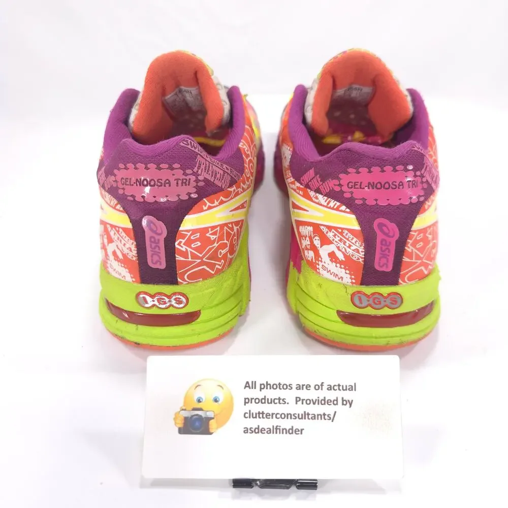 Asics Gel-Noosa Tri 9 Athletic Running Shoe Womens Size 8 T458N Pink Yellow